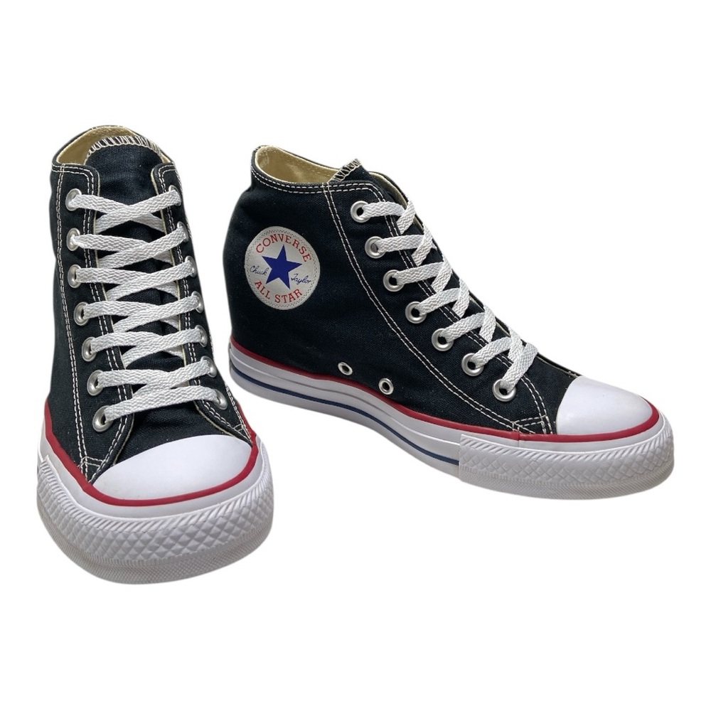 2016 Converse Chuck Taylor All Star Black Hidden Wedge Mid Top Sneaker